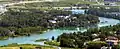 Mündung in den Bow River (unterer Bildrand)