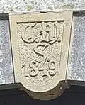 Schlussstein mit der Jahreszahl 1849