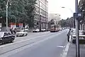 Tatra KT4 auf der Linie 13 östlich der Kreuzung mit der Holteistraße (1991)