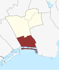 Lage des Brøndby Strand Sogn in der Brøndby Kommune
