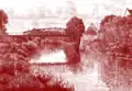 Alte Brücke über den Eldekanal - 1957. (Nach einer Postkarte gezeichnet)
