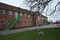 Brædstrup Skole, an der Schüler von der 1. bis zur 9. Klasse unterrichtet werden[13]