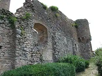 Mauerreste des Saalbaus aus dem 11.&nbsp;Jahrhundert