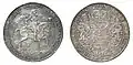 1624: Friedrich Ulrich (Avers) in Rüstung zu Pferde; Revers: Wappen