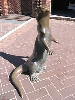 Fischotter vor dem Naturhistorischen Museum, 1982, Braunschweig