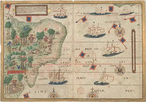 Brasilien-Karte im Miller-Atlas (1519)