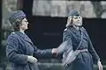 Militärischer Frauendienst beim Brieftaubentraining