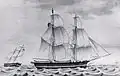 Die Hoffnung im Eismeer, Aquarell aus dem Jahr 1845