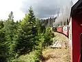 Ein Zug auf dem Weg zum Gipfel