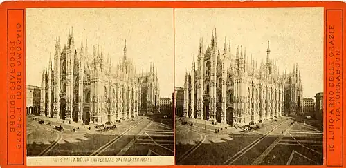 Der Mailänder Dom; Aufnahme von G.&nbsp;Brogi, ca.&nbsp;1870