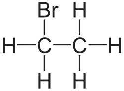 Strukturformel von Bromethan