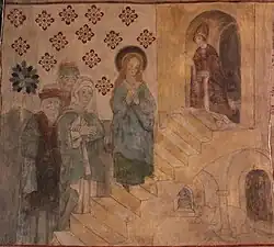 Wandmalerei in der Kirche von Bromma