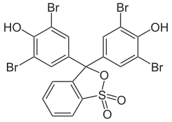Strukturformel von Bromphenolblau