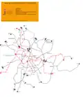 Straßenbahnen und Metro 2009; geplante Neubaustrecken sind gestrichelt