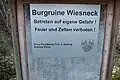 2022 Schild am östlichen Eingang