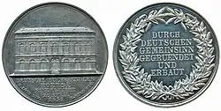 Medaille zur Eröffnung der Buchhändlerbörse