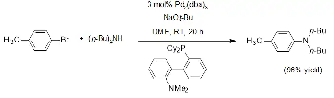 Eine typische Buchwald-Hartwig-Aminierungusing mit Natrium-2-methylpropan-2-olat