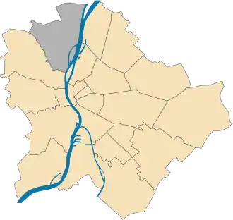 Lage des III. Bezirks in Budapest