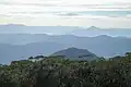 Blick vom Mount Budawang bis zum Pigeon House Mountain