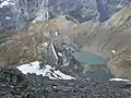Blick zur Baustelle Muttsee der Kraftwerke Linth-Limmern AG.