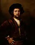 Rembrandt: Ein Mann mit den Armen in der Hüfte
