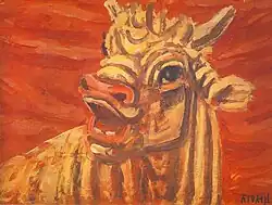 Bulle, Öl auf Papier (vermutlich 1953)