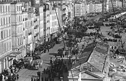 Aufnahme vom Transbordeur aus über den Quai du Port nach Osten, links das Quartier Saint-Jean
