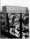 Blick vom Reichenturm auf das „Haus der Mode“ (1975)
