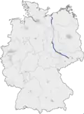 Karte mit dem in Planung bzw. in Bau befindlichen Lückenschluss (hellblau)