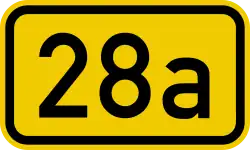 Abzweig der Bundesstraße 28