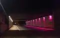 LED-Beleuchtung unter der Bahnbrücke in Oker