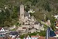 Burganlage Eppstein vom Bergpark Villa Anna aus gesehen.