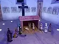 „Herrgott von Bentheim“ hinter der Weihnachtskrippe in der Katharinenkirche (2024)