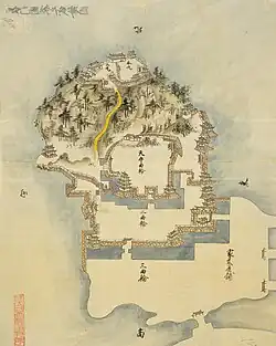 Alter Plan der Burg