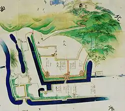 Alter Plan der Burg