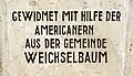 Weichselbaum, Maria Bild, Kriegerdenkmal, Widmungsdetail