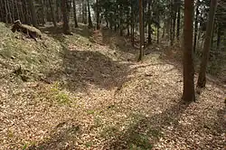Bereich des Zugangs an der Westseite der Anlage