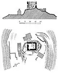 Lageplan der Burgruine Neunußberg von 1926