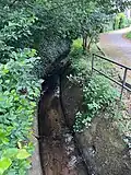 Der Butzbach, nachdem er den Grengeler Mauspfad unterquert