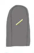 Ärmelabzeichen Gefreiter Heer an Uniformjacke, zweireihig (1950er Jahre)[A 8]