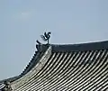 Phönix-Statue auf dem tatsächlichen Byōdō-in