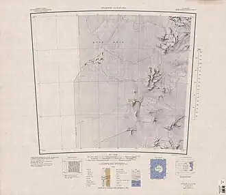 Karte von 1964, Laird-Plateau ganz im Südosten
