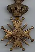 Belgisches Kriegskreuz, Rückseite (1940)