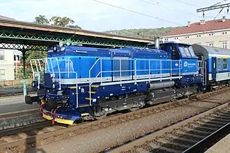743 204 der ČD in Děčín hl. n. (2024)
