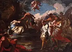 Corrado Giaquinto, Martyrium der heiligen Martha, Marius, Abakus und Audifax