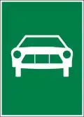Hinweissignal Autostrasse (national und kantonal)
