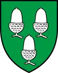 Silberne Eicheln im Wappen von Chavannes-le-Chêne VD, Schweiz