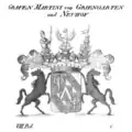 Wappen der Grafen Martini von Griengarten und Neuhof bei Tyroff