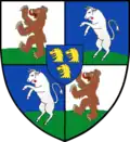 Freiherrliches Wappen von Abraham Leijonhufvud till Nynäs (1583–1618)