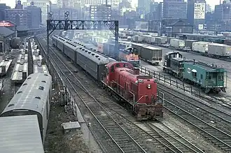 Zug mit „Capone-Wagen“ in Chicago (1968)